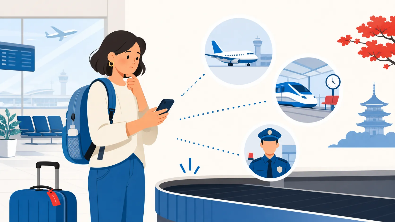 My bag is missing in Japan — should I call the airline, the train station, or the police?