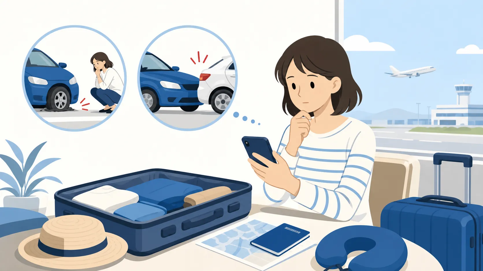 海外レンタカーでパンク・接触を告げられた時の安全な対応
