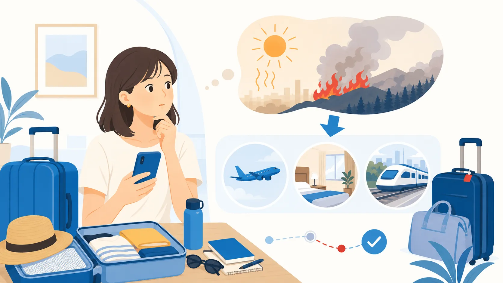猛暑・山火事・煙で海外旅行を変更する判断基準