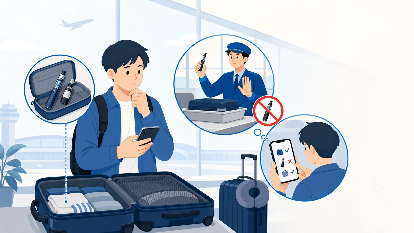 空港から出ない乗継のはずが電子たばこで止められた―ベトナムの規制は預入荷物にも及ぶという理解