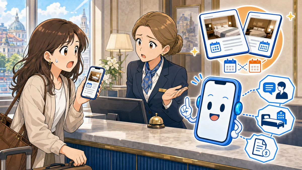 ホテルがダブルブッキング／日付間違い